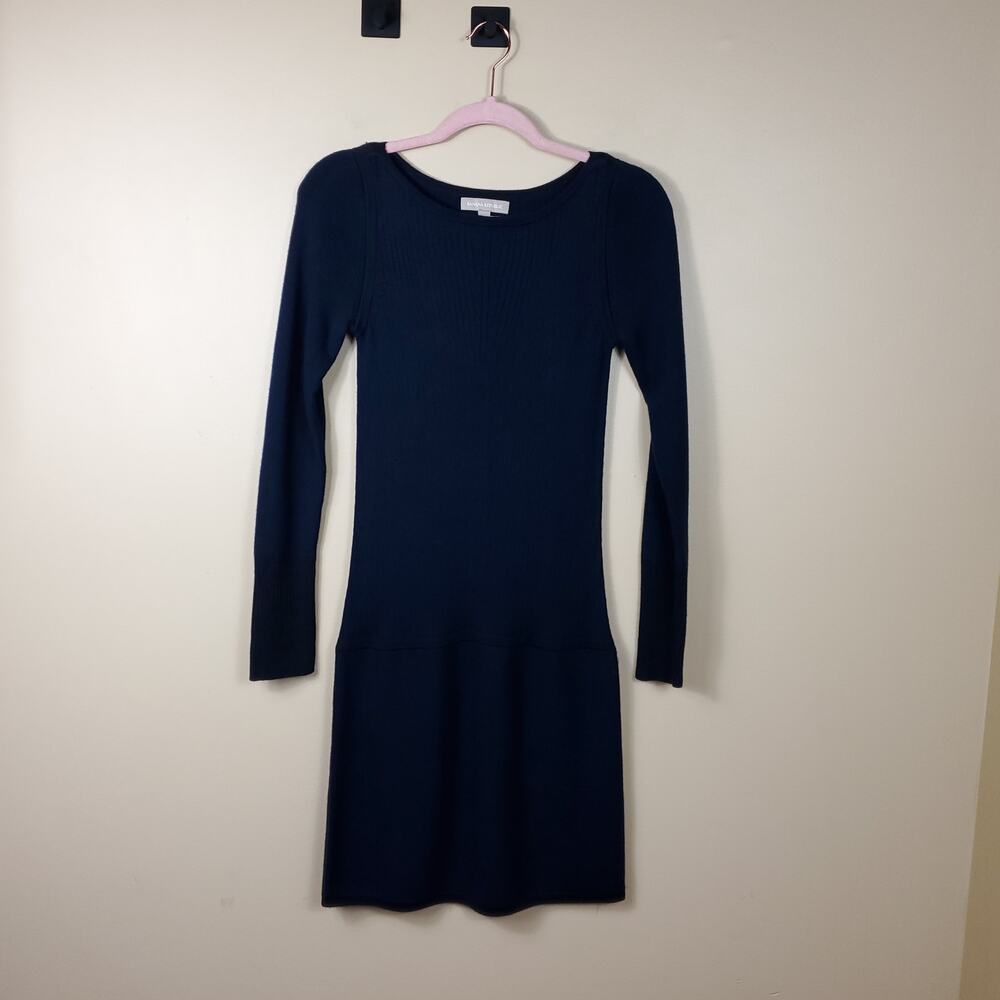 Banana Republic Long Sleeve Ribbed Sweater Dress in Navy Size S